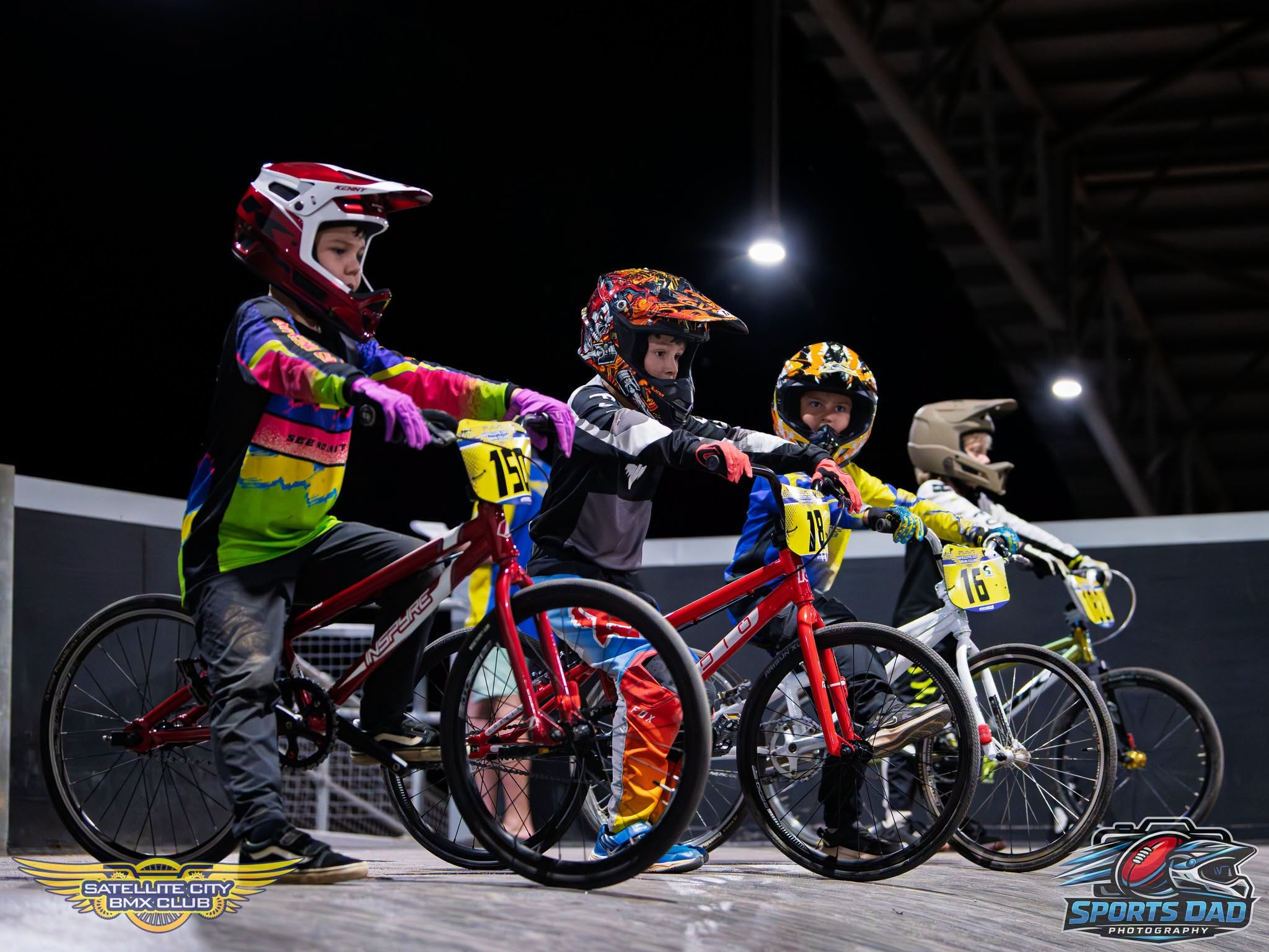 Young rider #81 in Fox gear at Satellite City BMX Club