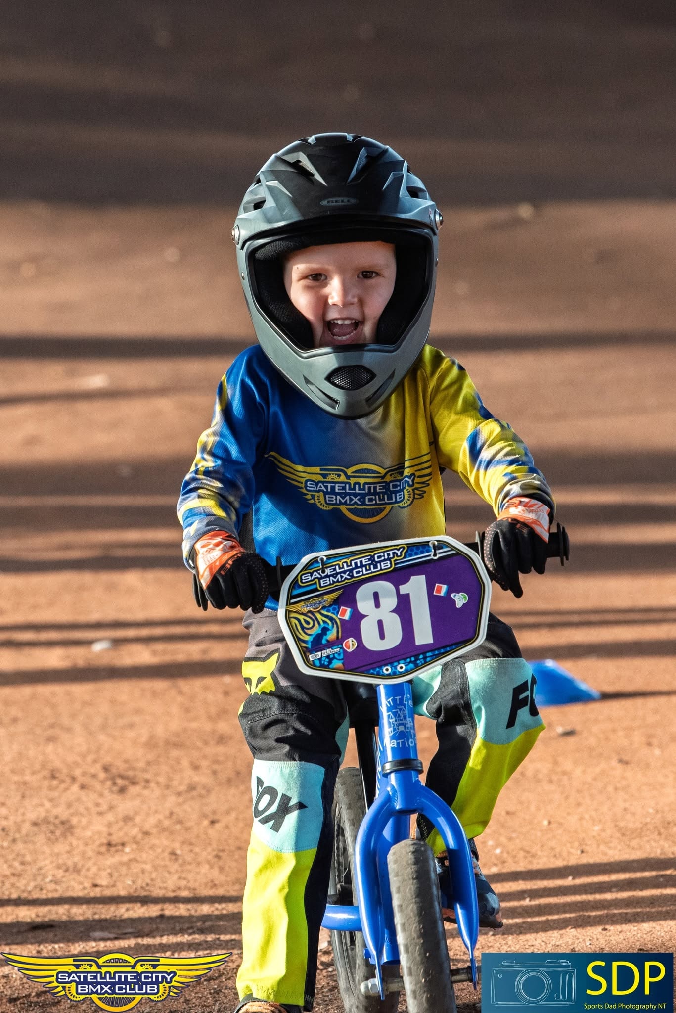 Focused young rider #11 in Jingili BMX gear
